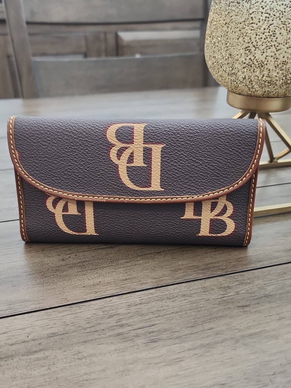 Dooney & Bourke Canvas And Vacheta Leather Monogram Wallet NWTs